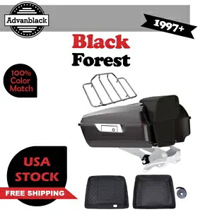 Advan Black Forest チョップド ツアー パック Pak トランク ラゲッジ ハーレー ツーリング 1997+ に適合 Advan Black Forest Chopped Tour Pack Pak Trunk Luggage Fits Harley Touring 1997+ 【並行輸入品】