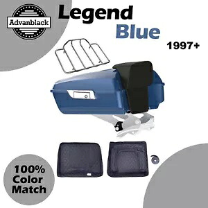 Advanblack レジェンド ブルー チョップド ツアー パック 97 年以降のハーレー FLHR FLHXS FLTRX 用 Advanblack Legend Blue Chopped Tour Pak Pack For 97+ Harley FLHR FLHXS FLTRX 【並行輸入品】