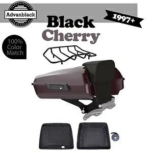 Advanblack ブラック チェリー レイザー ツアー パック トランク ラゲッジ 97-20 ハーレーダビッドソン用 Advanblack Black Cherry Razor Tour Pack Trunk Luggage For 97-20 Harley Davidson 【並行輸入品】