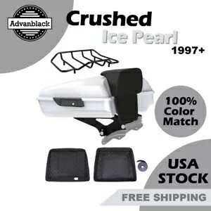 Advanblack クラッシュ アイス パール レイザー ツアー パック トランク ラゲッジ ハーレー 1997+用 Advanblack Crushed Ice Pearl Razor Tour Pack Trunk Luggage For Harley 1997+ 【並行輸入品】