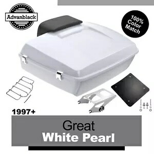 グレート ホワイト パール チョップド ツアー パック パック トランク 1997+ ハーレー ツーリング用 Great White Pearl Chopped Tour Pak Pack Trunk For 1997+ Harley Touring 【並行輸入品】