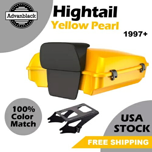 ハイテール イエロー パール レイザー ツアー パック Pak 荷物バックレスト トップ ボックス ハーレーに適合 Hightail Yellow Pearl Razor Tour Pack Pak Luggage Backrest Top Box Fits Harley 【並行輸入品】