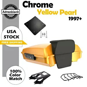 クロームイエローパールレイザーツアーパックパック荷物バックレストトップボックスハーレー97+に適合 Chrome Yellow Pearl Razor Tour Pack Pak Luggage Backrest Top Box Fits Harley 97+ 【並行輸入品】 136,400円