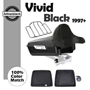 Advan ビビッド ブラック チョップド ツアー パック ラップアラウンド バックレスト 1997-2020 ハーレーに適合 Advan Vivid Black Chopped Tour Pak Wrap-Around Backrest Fits 1997-2020 Harley 【並行輸入品】