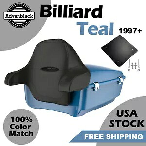 Advanblack ビリヤード ティール ラッシュモア キング ツアー パック パック パッド ハーレー/ソフテイル 97+ に適合 Advanblack Billiard Teal Rushmore King Tour Pak Pack Pad Fits Harley/Softail 97+ 【並行輸入品】