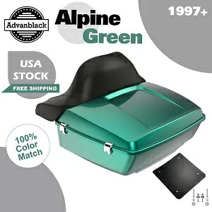 アルパイン グリーン キング ツアー パック パック 荷物トランク 1997+ ハーレー/ソフテイル用 Alpine Green King Tour Pak Pack Luggage Trunk For 1997+ Harley/Softail 【並行輸入品】｜カスタムパーツ WORLD倉庫