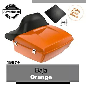 BAJA ORANGE Advanblack 97+ ハーレー/ソフテイル ラッシュモア キング ツアー パック パック パッドに適合 BAJA ORANGE Advanblack Fits 97+ Harley/Softail Rushmore King Tour Pak Pack Pad 【並行輸入品】