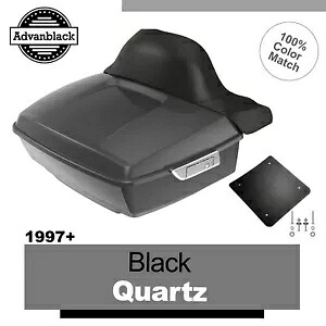 BLACK QUARTZ Advanblack 97+ ハーレー/ソフテイル Rushmore King Tour Pak パックパッドに適合 BLACK QUARTZ Advanblack Fits 97+ Harley/Softail Rushmore King Tour Pak Pack Pad 【並行輸入品】