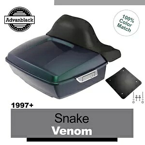 SNAKE VENOM Advanblack 97+ ハーレー/ソフテイル ラッシュモア キング ツアー パック パック パッドに適合 SNAKE VENOM Advanblack Fits 97+ Harley/Softail Rushmore King Tour Pak Pack Pad 【並行輸入品】