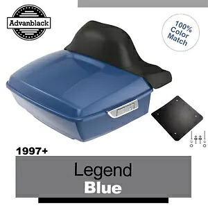 LEGEND ブルー アドバンブラック 97 年以降のハーレー/ソフテイル ラッシュモア キング ツアー パック パック パッドに適合 LEGEND BLUE Advanblack Fits 97+ Harley/Softail Rushmore King Tour Pak Pack Pad 【並行輸入品】
