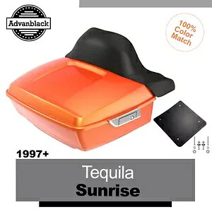 テキーラ サンライズ アドバンブラック 97 年以上のハーレー/ソフテイル ラッシュモア キング ツアー パックに適合 TEQUILA SUNRISE Advanblack Fits 97+ Harley/Softail Rushmore King Tour Pak Pack 【並行輸入品】