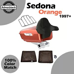 Advanblack セドナ オレンジ キング ツアー パック トランク ラゲッジ ハーレー ツーリング 97+ に適合 Advanblack Sedona Orange King Tour Pack Trunk Luggage Fits Harley Touring 97+ 【並行輸入品】｜カスタムパーツ WORLD倉庫