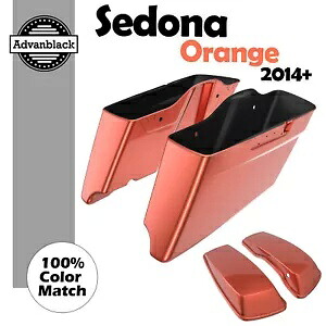 セドナ オレンジ CVO テーパード エクステンデッド ストレッチ サドルバッグ ハーレー ツーリング 14+用 Sedona Orange CVO Tapered Extended Stretched Saddlebag For Harley Touring 14+ 【並行輸入品】