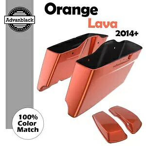 オレンジラバ CVO テーパード拡張ストレッチサドルバッグ ハーレーツーリング 14+ Orange Lava CVO Tapered Extended Stretched Saddlebag For Harley Touring 14+ 【並行輸入品】