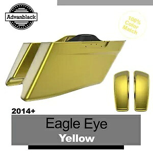 Eagle Eye イエロー CVO テーパード拡張ストレッチサドルバッグ ハーレー 14+ 用 Eagle Eye Yellow CVO Tapered Extended Stretched Saddlebag For Harley 14+ 【並行輸入品】｜カスタムパーツ WORLD倉庫