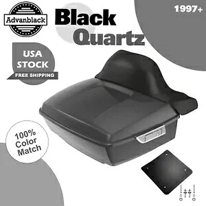 アドバン ブラック クォーツ キング ツアー パック Pak 荷物トランク 1997 年以降のハーレー/ソフテイルに適合 Advan Black Quartz King Tour Pack Pak Luggage Trunk Fits 1997+ Harley/Softail 【並行輸入品】｜カスタムパーツ WORLD倉庫