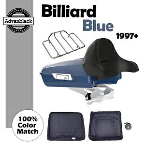 Advanblack ビリヤード ブルー レイザー ツアー パック ラップアラウンド バックレスト 97-20 ハーレーに適合 Advanblack Billiard Blue Razor Tour Pak Wrap-Around Backrest Fits 97-20 Harley 【並行輸入品】