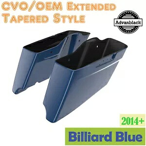 ビリヤード ブルー CVO テーパード エクステンデッド ストレッチ サドルバッグ ハーレー 14+用 Billiard Blue CVO Tapered Extended Stretched Saddlebag For Harley 14+ 【並行輸入品】