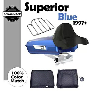 Advanblack スーペリア ブルー レイザー ツアー パック ラップアラウンド バックレスト 97-20 ハーレーに適合 Advanblack Superior Blue Razor Tour Pak Wrap-Around Backrest Fits 97-20 Harley 【並行輸入品】 139,150円