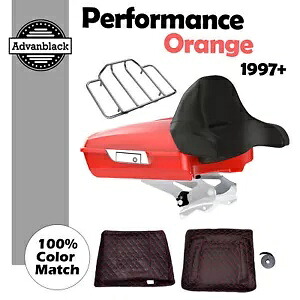 パフォーマンス オレンジ レイザー ツアー パック ラップアラウンド バックレスト 1997 年以降のハーレー用 Performance Orange Razor Tour Pak Pack Wrap-Around Backrest For 1997+ Harley 【並行輸入品】