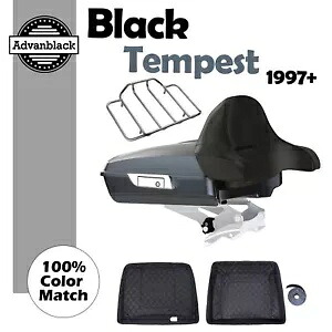 ブラック テンペスト レイザー ツアー パック ラップアラウンド バックレスト 97-20 ハーレー ツーリングに適合 Black Tempest Razor Tour Pak Wrap-Around Backrest Fits 97-20 Harley Touring 【並行輸入品】｜カスタムパーツ WORLD倉庫