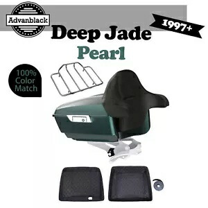 ディープ ジェイド パール キング ツアー パック Pak ラゲッジ ラップ アラウンド バックレスト 97+ ハーレー用 Deep Jade Pearl King Tour Pack Pak Luggage Wrap Around Backrest For 97+ Harley 【並行輸入品】｜カスタムパーツ WORLD倉庫