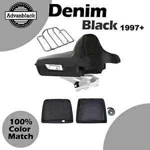 デニム ブラック レイザー ツアー パック Pak ラップアラウンド バックレスト ハーレー ツーリング 97+ に適合 Denim Black Razor Tour Pack Pak Wrap-Around Backrest Fits Harley Touring 97+ 【並行輸入品】｜カスタムパーツ WORLD倉庫