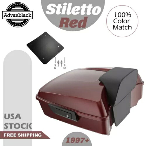 スティレット レッド チョップド ツアー パック Pak トランク ラゲッジ ハーレーダビッドソン 1997+ に適合 Stiletto Red Chopped Tour Pack Pak Trunk Luggage Fits for Harley Davidson 1997+ 【並行輸入品】