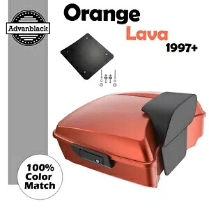 Rushmore チョップド ツアー パック パック パッド オレンジ LAVA 97+ ハーレー ツーリング/ソフテイルに適合 Rushmore Chopped Tour Pack Pak Pad ORANGE LAVA Fits 97+ Harley Touring/Softail 【並行輸入品】｜カスタムパーツ WORLD倉庫