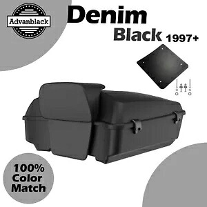 デニムブラックラッシュモアチョップドツアーパックパックパッドハーレーツーリング/ソフテイル97+用 Denim Black Rushmore Chopped Tour Pack Pak Pad For Harley Touring/Softail 97+ 【並行輸入品】