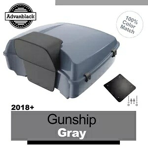 ガンシップ グレー チョップド ツアー パック Pak トランク ラゲッジ 18 歳以上のハーレー ロワー ライダー ST に適合 Gunship Gray Chopped Tour Pack Pak Trunk Luggage Fits 18+ Harley Lower Rider ST 【並行輸入品】