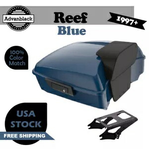 リーフブルーチョップドツアーパックパック荷物背もたれはハーレーダビッドソン1997年以降に適合 Reef Blue Chopped Tour Pak Pack Luggage Backrest Fits Fits Harley Davidson 1997+ 【並行輸入品】