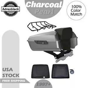 Advanblack 97 歳以上のハーレーダビッドソン ツーリング用チャコール パール チョップド ツアー パック Charcoal Pearl Chopped Tour Pack For 97+ Harley Davidson Touring by Advanblack 【並行輸入品】