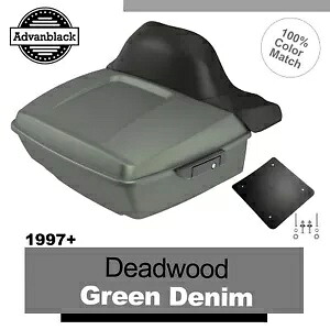 デッドウッド グリーン デニム 97 年以上のハーレー/ソフテイル用 Advanblack ラッシュモア キング ツアー パック DEADWOOD GREEN DENIM For 97+ Harley/Softail Advanblack Rushmore King Tour Pack 【並行輸入品】