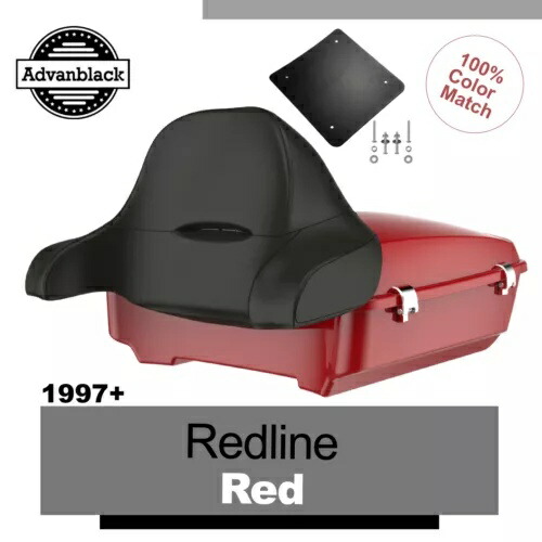 Rushmore チョップド ツアー パック ラップアラウンド 97 年以上のハーレー/ソフテイル用 レッドライン レッド Rushmore Chopped Tour Pak Pack Wrap Around For 97+ Harley/Softail REDLINE RED 【並行輸入品】