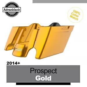 プロスペクトゴールド ストレッチサドルバッグ 拡張バッグ リアフェンダー ハーレーツーリングに適合 Prospect Gold Stretched Saddlebags Extended Bag Rear Fender Fits Harley Touring 【並行輸入品】