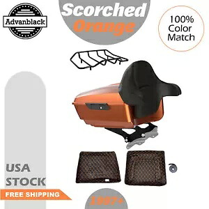 Advanblack スコーチオレンジキング ツアーパック 荷物 ハーレーダビッドソン 1997+用 Advanblack Scorched Orange King Tour Pack Luggage For Harley Davidson 1997+ 【並行輸入品】