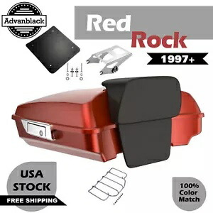 Red Rock Razor ツアーパック Pak 荷物バックレストトップボックスは 1997 年以降のハーレーに適合 Red Rock Razor Tour Pack Pak Luggage Backrest Top Box Fits 1997+ Harley 【並行輸入品】