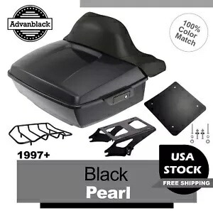 Advan ブラック パール キング ツアー パック ブラック ヒンジ & ラッチ ハーレー ツーリング 97+用 Advan Black Pearl King Tour Pack Black Hinges & Latch For Harley Touring 97+ 【並行輸入品】