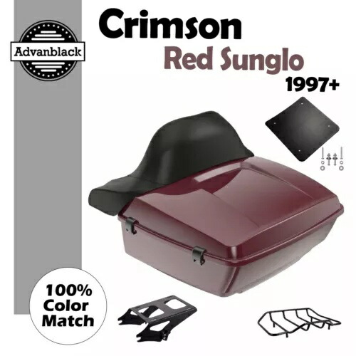 Advabbkack クリムゾン レッド サングロ キング ツアー パック トランク ラゲッジ 1997 年以降のハーレー用 Advabbkack Crimson Red Sunglo King Tour Pack Trunk Luggage For 1997+ Harley 【並行輸入品】
