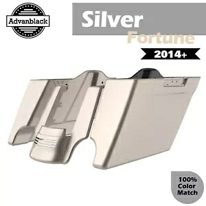 シルバーフォーチュン ストレッチサドルバッグ 拡張バッグ リアフェンダー 14+ ハーレー用 Silver Fortune Stretched Saddlebags Extended Bag Rear Fender For 14+ Harley 【並行輸入品】