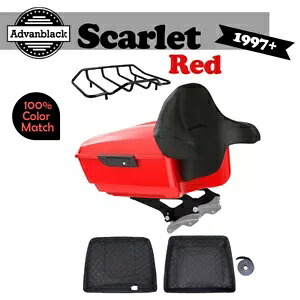 Advanblack スカーレット レッド キング ツアー パック トランク ラゲッジ 1997 年以降のハーレーダビッドソン用 Advanblack Scarlet Red King Tour Pack Trunk Luggage For 1997+ Harley Davidson 【並行輸入品】 143,000円