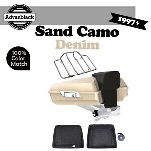 Advanblack サンドカモデニムレイザーツアーパックトランク荷物ハーレー 1997+ Advanblack Sand Camo Denim Razor Tour Pack Trunk Luggage For Harley 1997+ 【並行輸入品】
