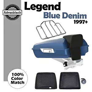 Advanblack レジェンド ブルー デニム レイザー ツアー パック 荷物は 97-20 ハーレー ツーリングに適合 Advanblack Legend Blue Denim Razor Tour Pack Luggage Fits 97-20 Harley Touring 【並行輸入品】