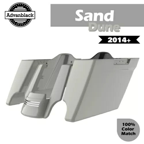 Sand Dune ストレッチサドルバッグ 拡張バッグ リアフェンダー 14+ ハーレーツーリング用 Sand Dune Stretched Saddlebags Extended Bag Rear Fender For 14+ Harley Touring 【並行輸入品】