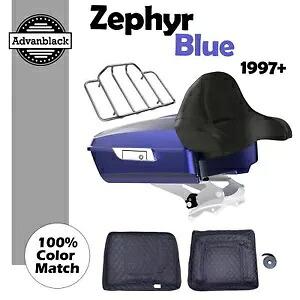 Zephyr ブルーチョップドツアーパック ラップアラウンドバックレスト 1997-2020 ハーレーツーリングに適合 Zephyr Blue Chopped Tour Pak Wrap-Aro
1ff8
und Backrest Fits 1997-2020 Harley Touring 【並行輸入品】
