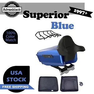 Advanblack スーペリア ブルー キング ツアー パック トランク ラゲッジ 1997 年以降のハーレー ツーリング用 Advanblack Superior Blue King Tour Pack Trunk Luggage For 1997+ Harley Touring 【並行輸入品】 143,000円