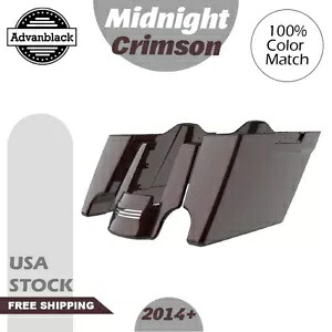 ミッドナイトクリムゾン ストレッチサドルバッグ 拡張バッグ リアフェンダー 14+ ハーレー用 Midnight Crimson Stretched Saddlebags Extended Bag Rear Fender For 14+ Harley 【並行輸入品】