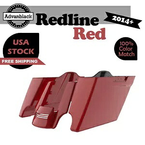 Redline レッド ストレッチ サドルバッグ 拡張バッグ リアフェンダー 14+ ハーレー用 Redline Red Stretched Saddlebags Extended Bag Rear Fender For 14+ Harley 【並行輸入品】