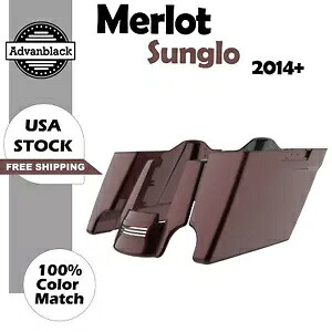 Merlot Sunglo ストレッチサドルバッグ拡張バッグリアフェンダーは 2014 年以降のハーレーに適合 Merlot Sunglo Stretched Saddlebags Extended Bag Rear Fender Fits 2014+ Harley 【並行輸入品】